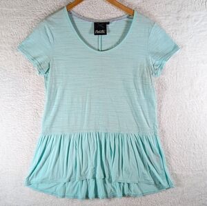Nanette Lepore Aqua Short Sleeve Top
